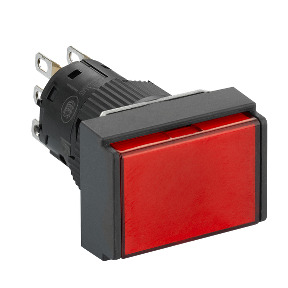 pulsador luminoso rectangular rojo Ø16 - 1NANC - 24V ref. XB6EDW4B1P Schneider Electric [PLAZO 8-15 DIAS]