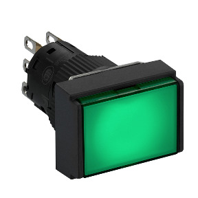 pulsador luminoso rectangular verde Ø16 - pulsar-pulsar - 1NANC - 12V ref. XB6EDF3J1P Schneider Electric [PLAZO 3-6 SEMANAS]
