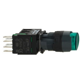 Pulsador luminoso saliente circular verde ø 16 - 1NA - 24V ref. XB6AE3B1B Schneider Electric [PLAZO 3-6 SEMANAS]