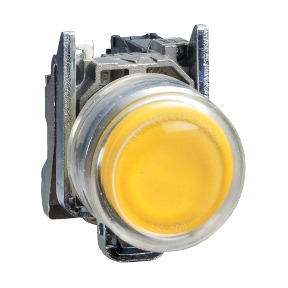 Pulsador saliente amarillo ø22 - 1NA ref. XB4BP51 Schneider Electric [PLAZO 3-6 SEMANAS]