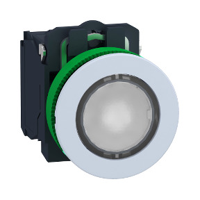 PULS.FLUSH LUM.BLANCO LED 230VAC 1NA1NC COL.BL. ref. XB5FW31M5C1 Schneider Electric [PLAZO 3-6 SEMANAS]