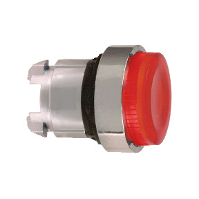 red projecting illuminated pushbutton head Ø22 spring return for integral LED ref. ZB4BW143S Schneider Electric [PLAZO 8-15 DIAS