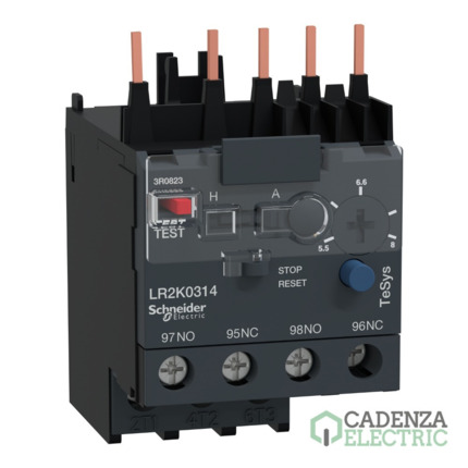 Compra Relé térmico - TeSys LR2K – 3P 5,5...8A - classe 10A ref. LR2K0314 Schneider Electric al mejor precio | Cadenza Electric