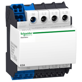 Repartidor Linergy DX 4 polos 63 A, 12 salidas por fase (superior) ref. LVS04040 Schneider Electric [PLAZO 3-6 SEMANAS]