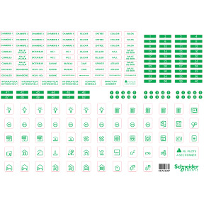 Resi9 10 etiquetas de símbolos ref. R9H13228 Schneider Electric [PLAZO 3-6 SEMANAS]