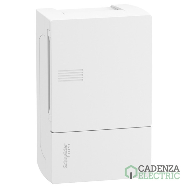 Resi9 MP - Caja de distribución - Superficie - 1 fila - 4 mód. - Puerta blanca ref. MIP10104 Schneider Electric