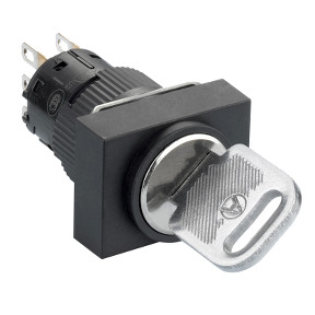 selector llave 132 rectangular negro Ø16 - 2 posiciones fijas - 1NANC ref. XB6EDG221P Schneider Electric [PLAZO 3-6 SEMANAS]