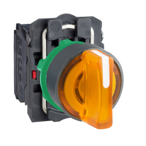 selector luminoso naranja Ø22 3 posiciones fijas - 1 NA + 1 NC - 230 V ref. XB5AK135M5 Schneider Electric [PLAZO 3-6 SEMANAS]