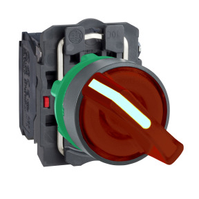 Selector luminoso rojo ø 22 2 posiciones fijas - 1NA + 1NC - 120 V ref. XB5AK124G5 Schneider Electric [PLAZO 3-6 SEMANAS]