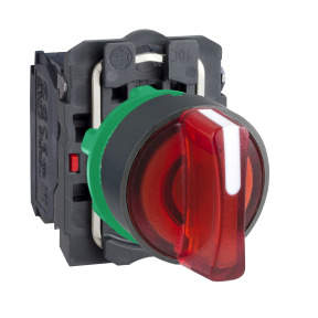 selector luminoso rojo Ø22 3 posiciones fijas - 1 NA + 1 NC - 120 V ref. XB5AK134G5 Schneider Electric [PLAZO 3-6 SEMANAS]