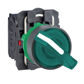 Selector luminoso verde ø 22 2 posiciones fijas - 1NA + 1NC - 120 V ref. XB5AK123G5 Schneider Electric [PLAZO 3-6 SEMANAS]