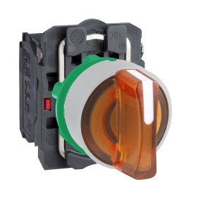 SELECTOR LUM.NARANJA 3 POS.FIJAS 120VAC 1NA1NC COL.BL. ref. XB5AK135G5C1 Schneider Electric [PLAZO 3-6 SEMANAS]