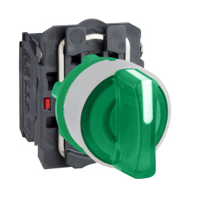 SELECTOR LUM.VERDE 3 POS.FIJAS 120VAC 1NA1NC COL.BL. ref. XB5AK133G5C1 Schneider Electric [PLAZO 3-6 SEMANAS]