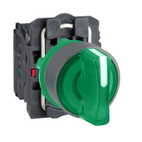 SELECTOR LUM.VERDE 3 POS.FIJAS 230VAC 1NA1NC COL.GR. ref. XB5AK133M5C0 Schneider Electric [PLAZO 3-6 SEMANAS]