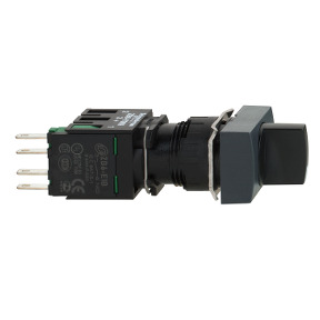 Selector rectangular negro ø 16 - 3 posiciones fijas - 1NA ref. XB6DD221B Schneider Electric [PLAZO 3-6 SEMANAS]