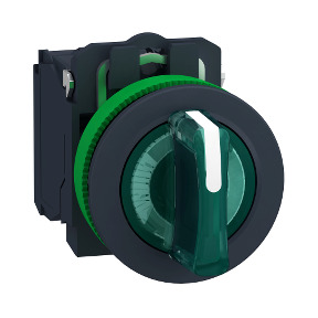 SEL.FLUSH LUM.VERDE 3 POS.FIJAS 120V AC 1NA 1NC ref. XB5FK133G5 Schneider Electric [PLAZO 3-6 SEMANAS]