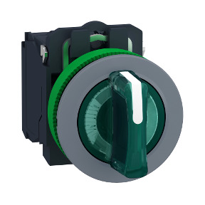 SEL.FLUSH LUM.VERDE 3 POS.FIJAS 230VAC 1NA1NC COL.GR. ref. XB5FK133M5C0 Schneider Electric [PLAZO 3-6 SEMANAS]