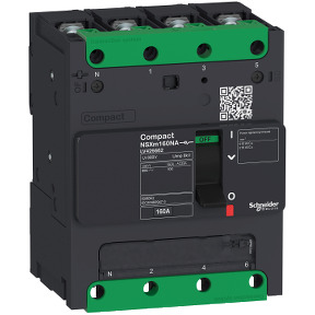 switch disconnector Compact NSXm NA, 3P, 160A rating, compression lugs and busbar connectors ref. LV426662 Schneider Electric [P