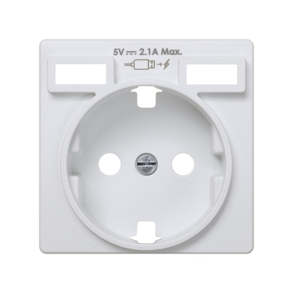 Tapa base enchufe schuko con 2 USB A+A Simon ref. 8200049-030