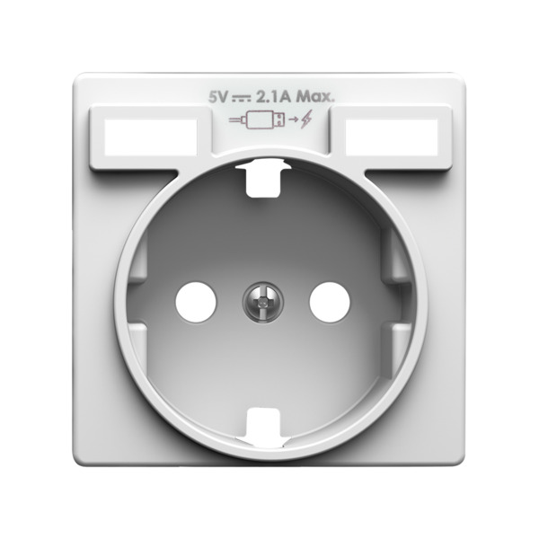 Tapa base enchufe schuko con 2 USB A+A Simon ref. 8200049-090