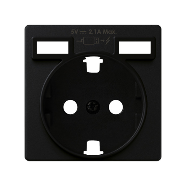 Tapa base enchufe schuko con 2 USB A+A Simon ref. 8200049-098