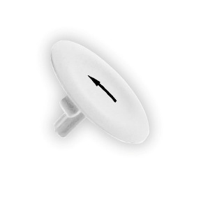 Tapa blanca marcada con flecha para pulsador circular ø 22 ref. ZBA334 Schneider Electric [PLAZO 3-6 SEMANAS]