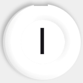 tapa blanca marcada I" para pulsador circular Ø16" ref. ZB6YA111 Schneider Electric [PLAZO 3-6 SEMANAS]