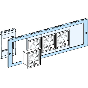 Tapa metálica perforada, 3 módulos, componible con placas ref. 3904 Schneider Electric [PLAZO 3-6 SEMANAS]