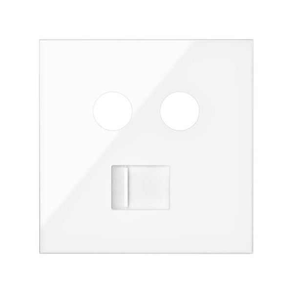 Tapa para toma R-TV+SAT con RJ45 2M Simon ref. 10000072-130