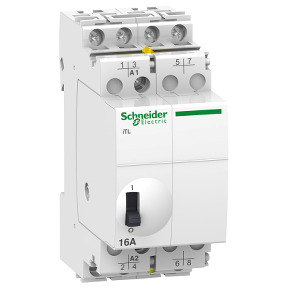 Telerruptor iTL - 4P - 4 NO - 16A - bobina 12 V CD- 24 V CA 50/60Hz ref. A9C30114 Schneider Electric [PLAZO 3-6 SEMANAS]