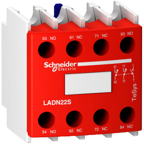TeSys D - auxiliary contact block - 2 NO + 2 NC - screw-clamps terminals ref. LADN22S Schneider Electric