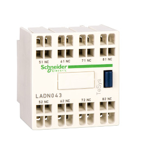 TeSys D - Bloque de contactos aux - 4 NC - conexión por resorte ref. LADN043 Schneider Electric [PLAZO 3-6 SEMANAS]