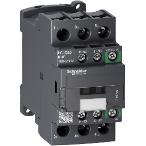 TeSys D Contactor - 3P - <= 440 V - 25 A AC-3 - 100...250 V AC/DC ref. LC1D25KUE Schneider Electric [PLAZO 3-6 SEMANAS]