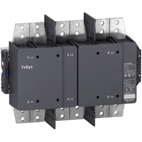 TeSys F contactor - 3P(3 NO)-AC-1 <= 1000 V AC 2600 A with coil LX1/ LX9 - 110…500V AC 40/400Hz, LX4 - 110...440V DC ref. LC1F26
