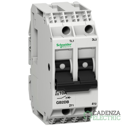 Compra TeSys GB2 - Disyuntor magnetotérmico - 2P - 3 A - Id = 40 A ref. GB2DB08 Schneider Electric al mejor precio | Cadenza Electric