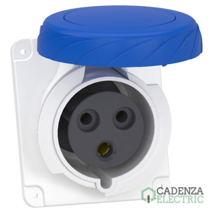 Compra Toma panel en ángulo PK Pratika con conexión 32 A IP 67 220 V 2P+T 50-60 Hz ref. PKY32F723 Schneider Electric al mejor precio | Cadenza Electric