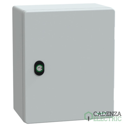 Compra wall-mounting enclosure polyester monobloc IP66 H308xW255xD160mm ref. NSYPLM3025G Schneider Electric al mejor precio | Cadenza Electric
