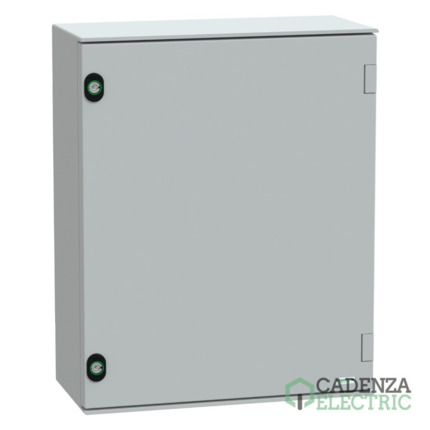 Compra wall-mounting enclosure polyester monobloc IP66 H530xW430xD200mm ref. NSYPLM54G Schneider Electric al mejor precio | Cadenza Electric