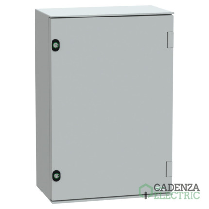 Compra wall-mounting enclosure polyester monobloc IP66 H647xW436xD250mm ref. NSYPLM64G Schneider Electric al mejor precio | Cadenza Electric