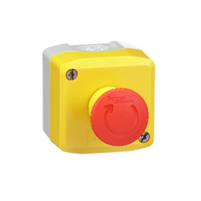 yellow station - 1 red mushroom head pushbutton Ø40 turn to release 1NC ((*)) ref. XALK178H7 Schneider Electric [PLAZO 8-15 DIAS
