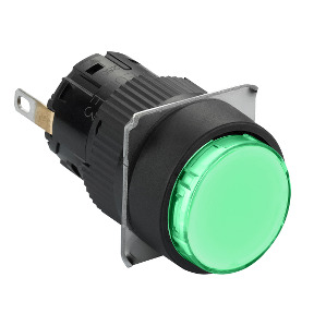 piloto luminoso circular verde Ø16 - LED integrado - 24 V - conector ref. XB6EAV3BP Schneider Electric [PLAZO 3-6 SEMANAS]